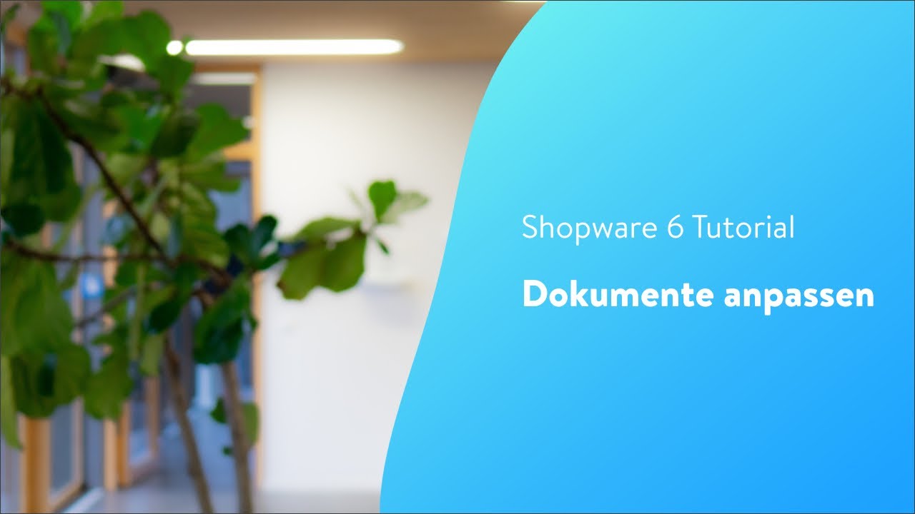 Dokumente anpassen (Shopware 6 Tutorial)