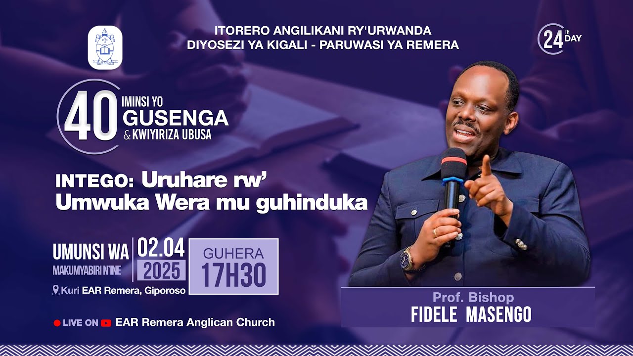 URUHARE RW'UMWUKA WERA MU GUHINDUKA BY Bishop Fidele MASENGO.