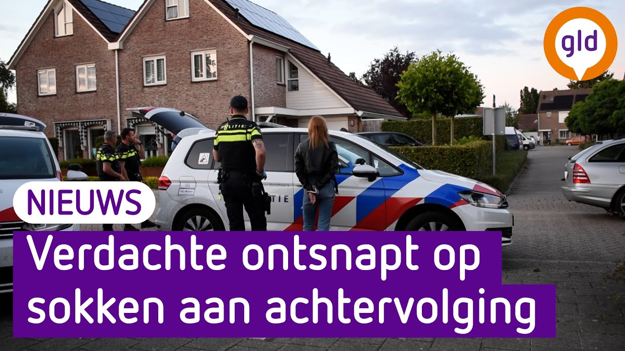 Twee aanhoudingen na achtervolging in Bemmel, derde verdachte ontsnapt op sokken