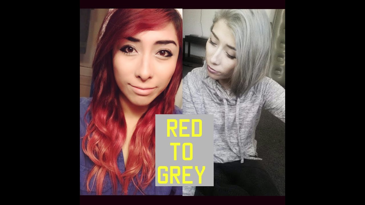 Tutorial cabello rojo a platinado. - From red to grey hair