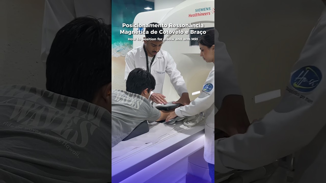 Confira como &eacute; o posicionamento para realizar Resson&acirc;ncia Magn&eacute;tica de cotovelo e bra&ccedil;o #ressonancia