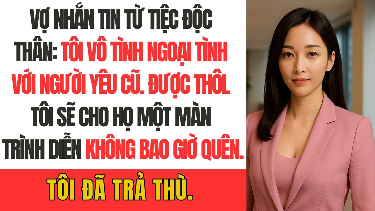 Vợ nhắn tin từ tiệc độc thân Tôi vô tình ngoại tình với người yêu cũ  Trả thù  Câu chuyện âm thanh.