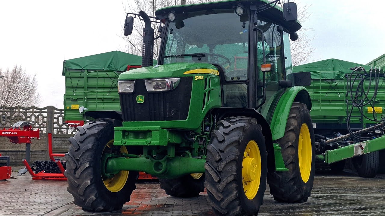Omówienie i prezentacja używanego 🚜 John Deere 5058E z 2018 roku #tractors #agriculture #johndeere