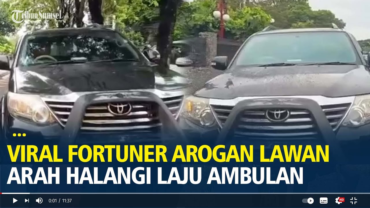 Viral Fortuner Arogan Lawan Arah Halangi Laju Ambulan, Terpaksa Mundur Jauh Gegara Panik