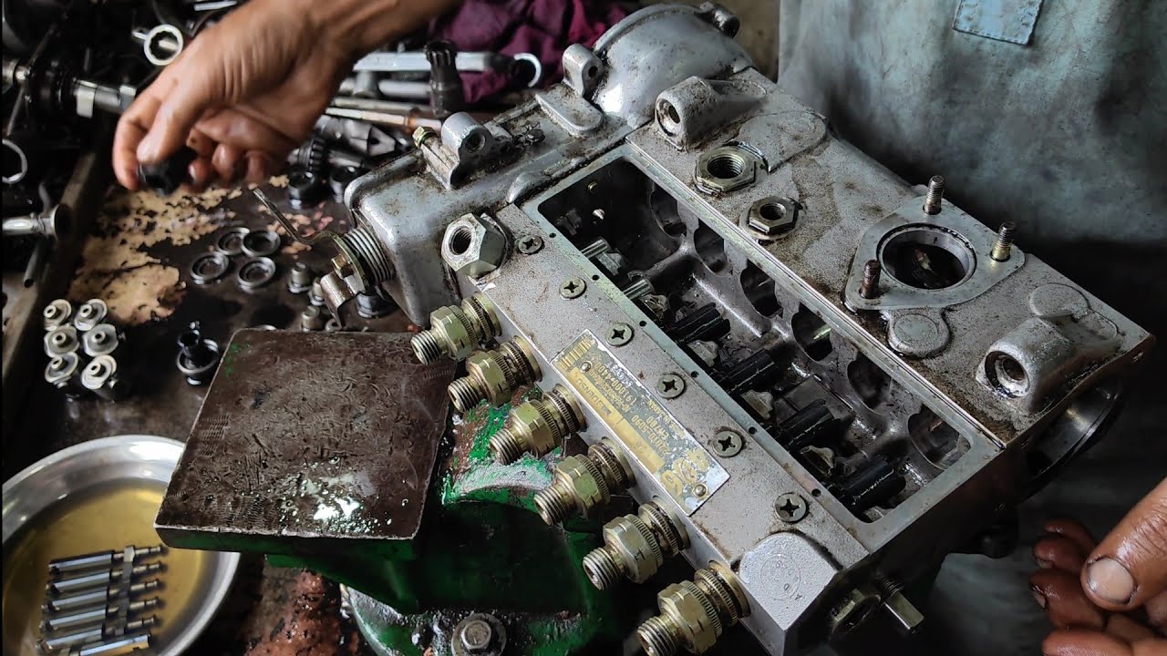 how to hino trucks inline diesel pump work / eh 700 fuel pump work