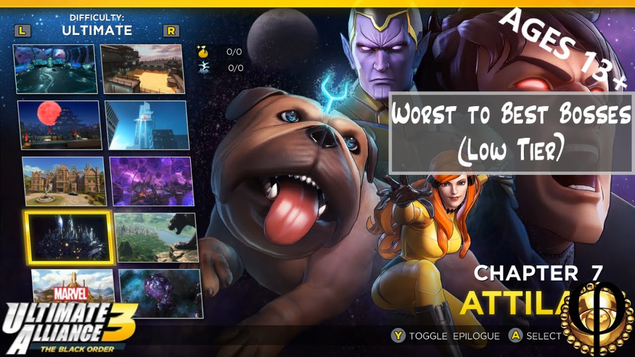 Worst to Best Bosses (Low Tier) - Ultimate Alliance 3
