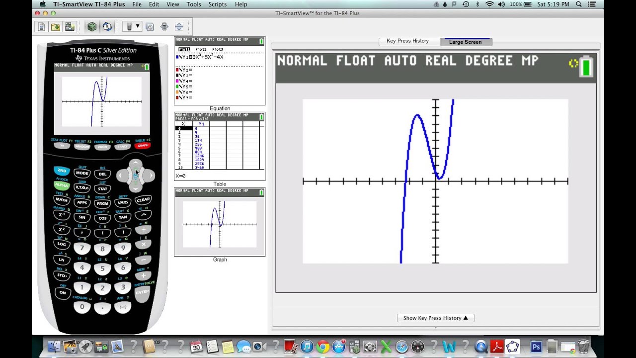 Equation of the Tangent to a Curve Using the TI 84