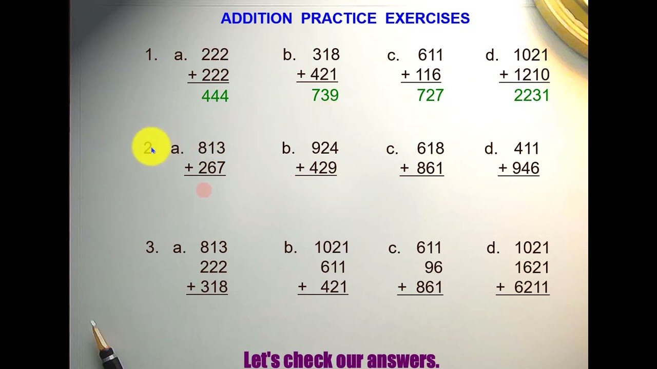 casharka 3aad xisaab ( lesson 3 addition)