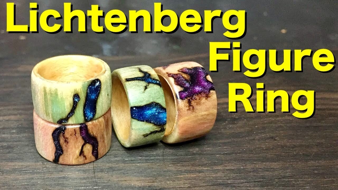 木とレジンの指輪 リヒテンベルグ の作り方 How to make wood and epoxy ring with Lichtneberg figure.
