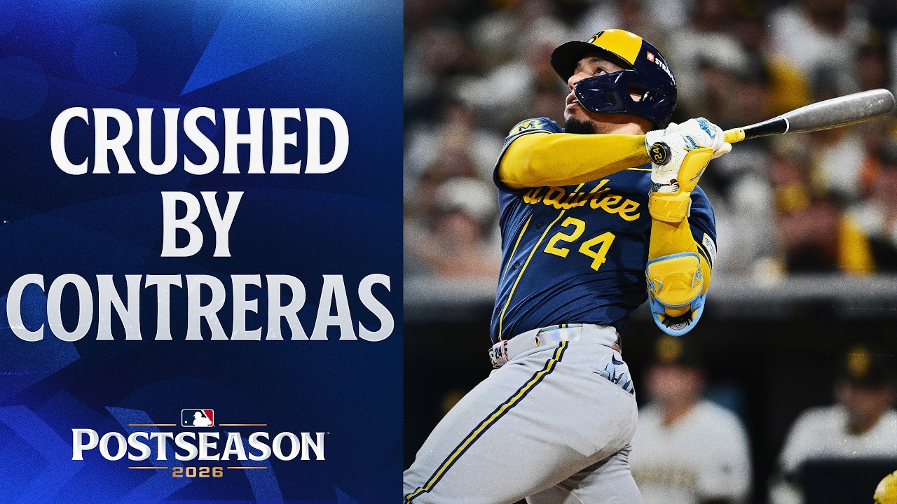 William Contreras HAMMERS a solo home run for the Brewers! 💥 | MLB Postseason Highlights