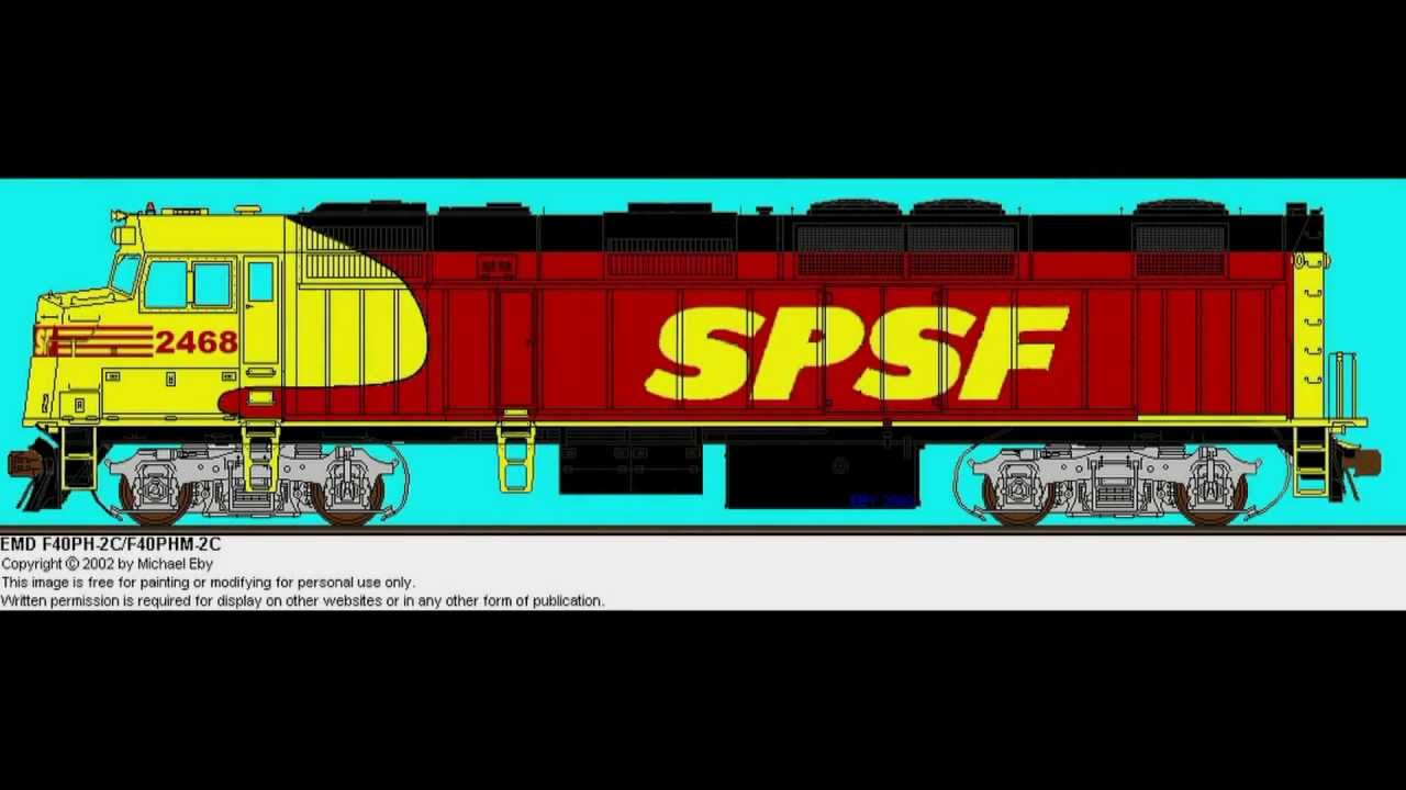 Fictional SPSF Railroad equipment