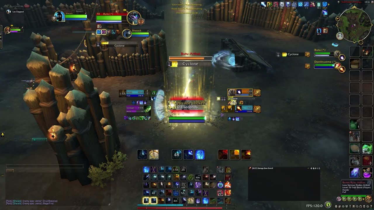 Frost Mage and Havoc Demon Hunter vs Fire Mage and Balance Druid