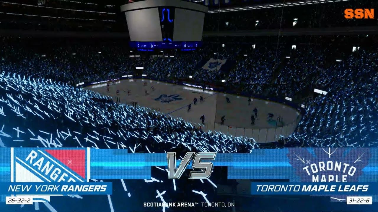 NHL 24- New York Rangers (26-32-2) vs Toronto Maple Leafs (31-22-6)