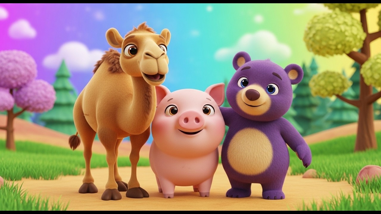 Deve, Domuz ve Ayı Şarkıları 🐪🐷🐻 | 9 Dakika Eğitici Çocuk Şarkıları#çocukşarkıları #music#bebek