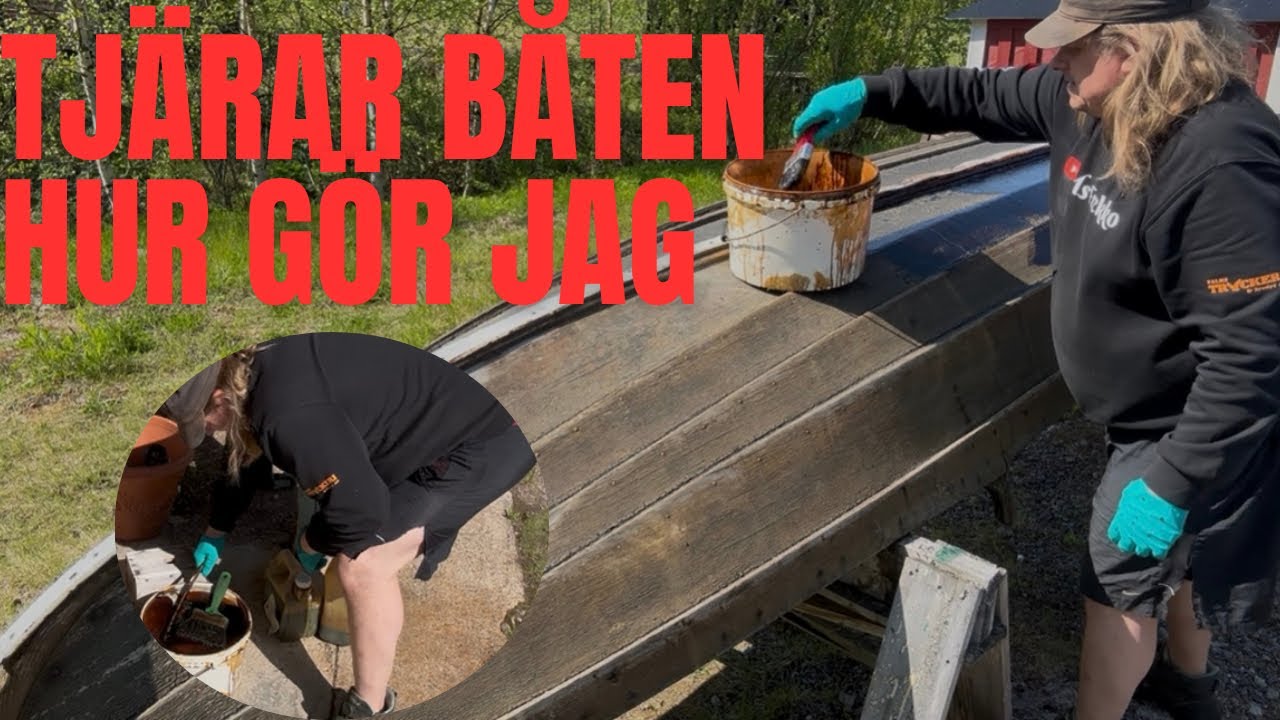 Tjärar båten