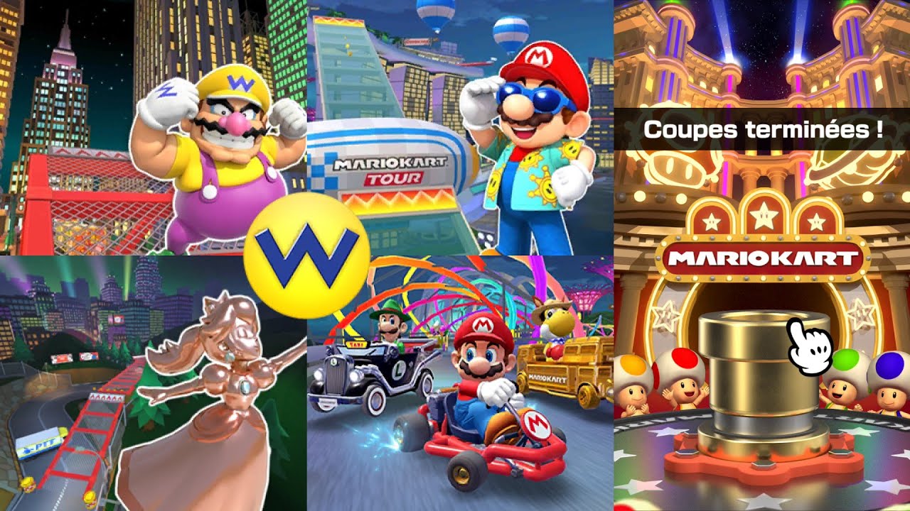 Mario kart tour Coupe Wario + tuyau doré