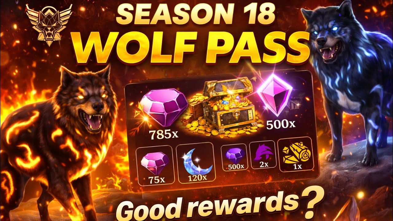 NEW SEASON 18 WOLF PASS! All Rewards Revealed 🐺💎😳