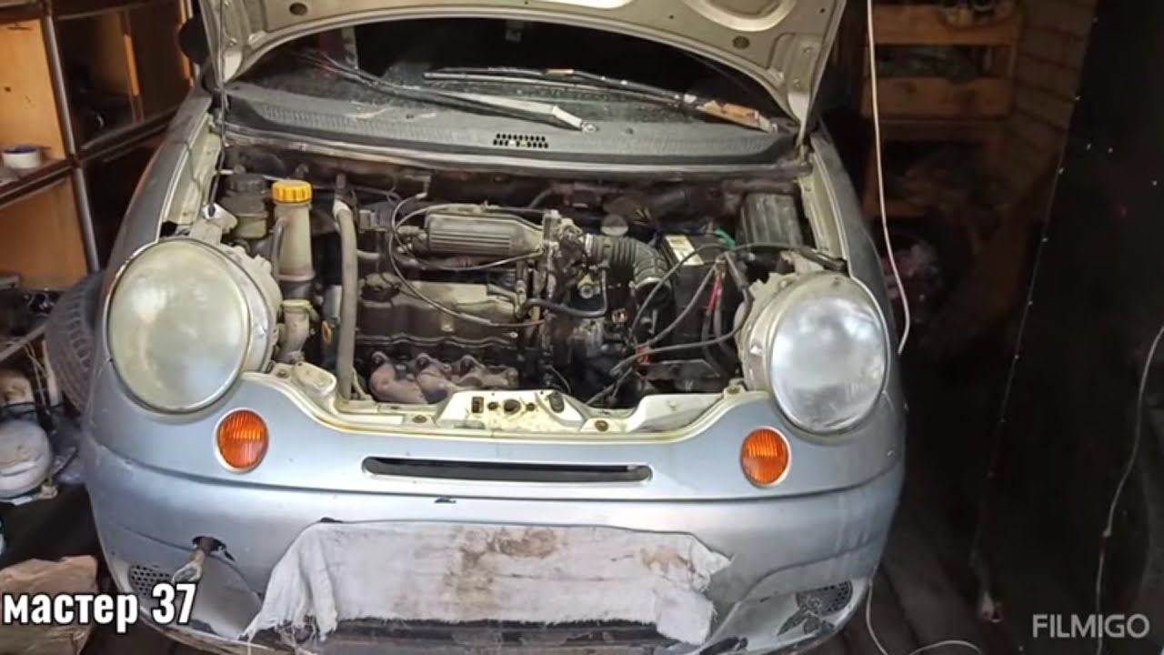 Замена прокладки ГБЦ  Дэу Матиз загнуло клапана