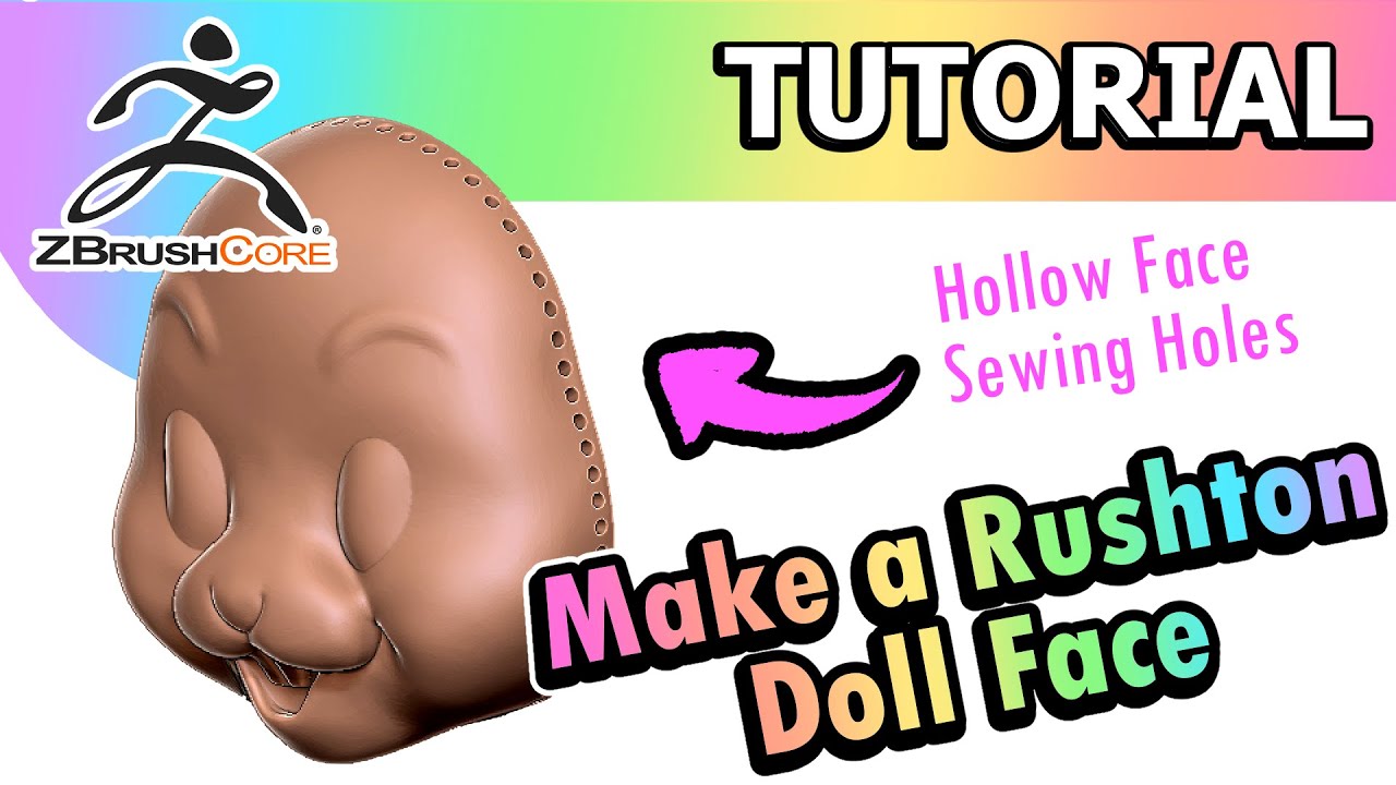 How I make 3D Printable Rushton Doll Faces
