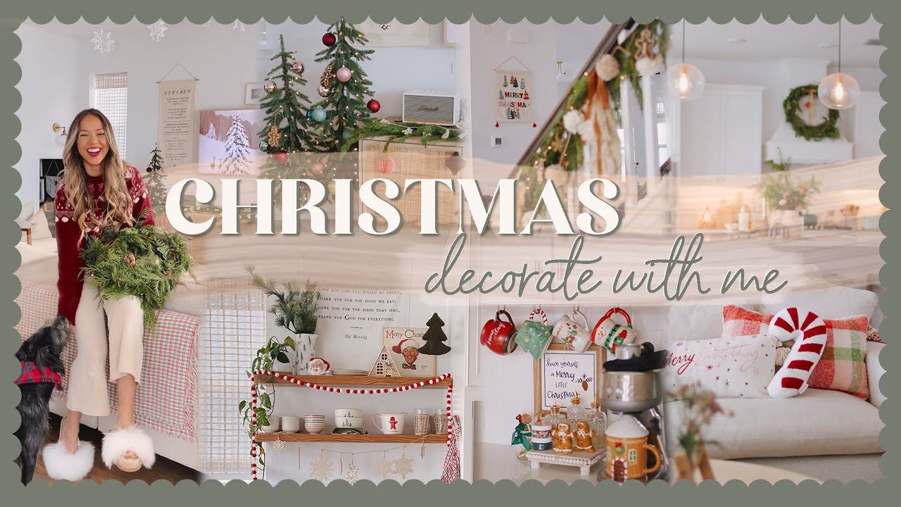 DECORATE WITH ME FOR CHRISTMAS 2022 | adding simple DIYS's & cozy holiday touches!🎄