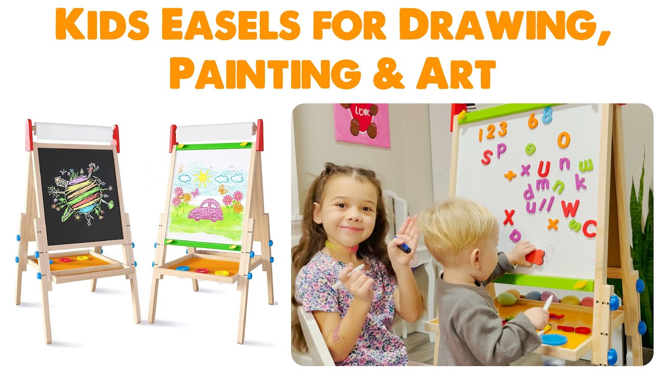 Tiny Land 3-in-1 Kids Wooden Easel Art Board Review and Unboxing
