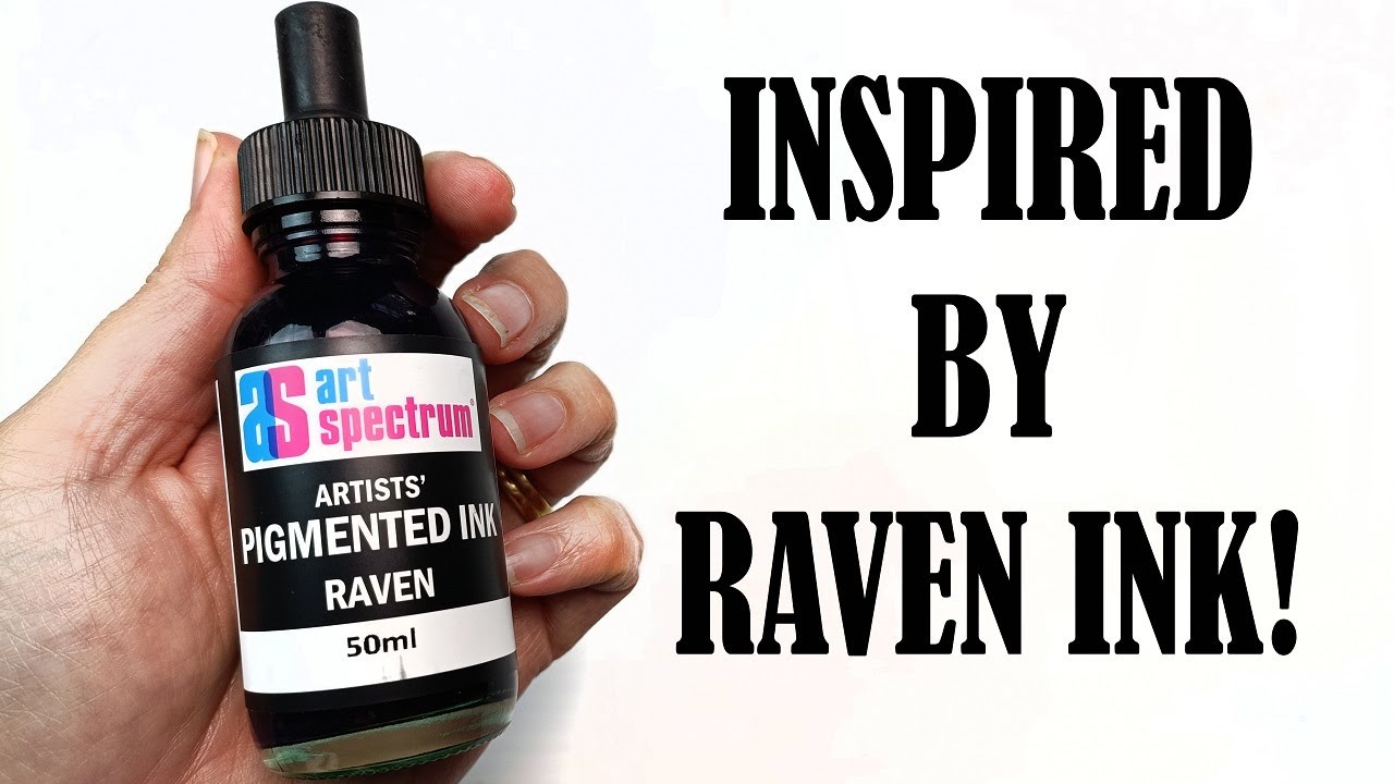How a Bottle of Raven Ink Inspired an Entire Artwork!