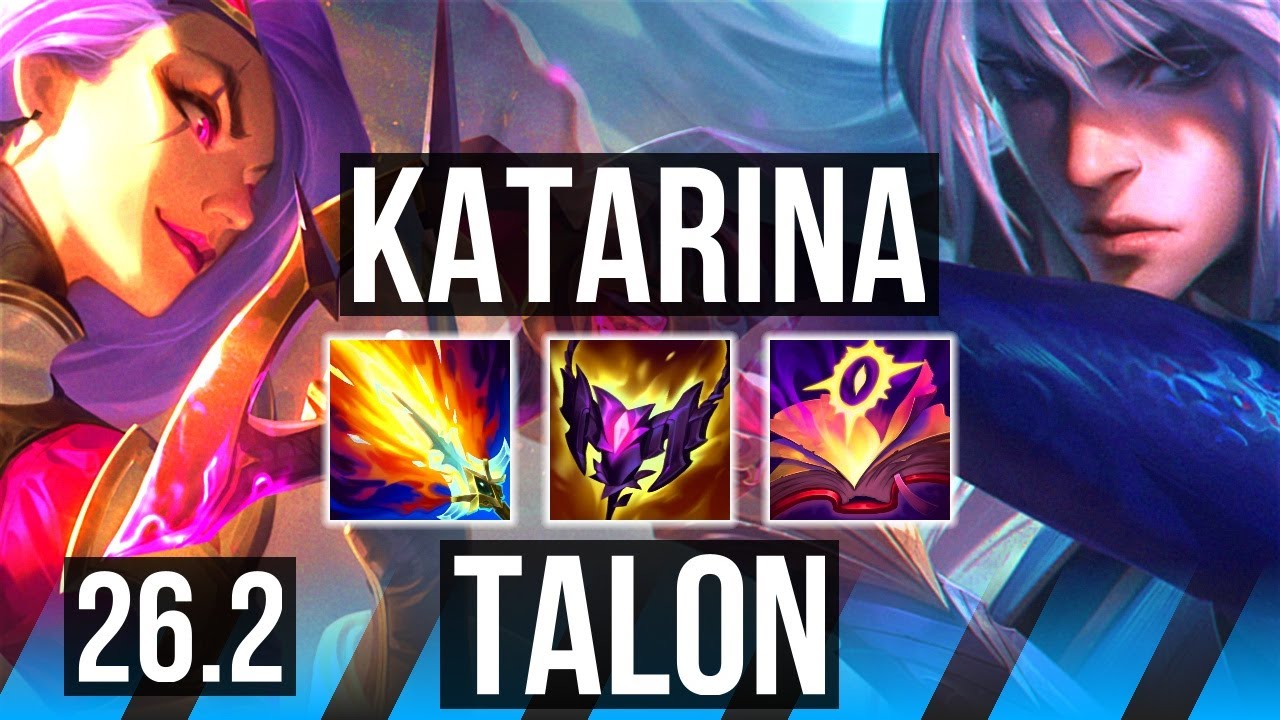 KATARINA vs TALON (MID) | 61K damage, Good KDA: 31/2/7 | KR Master | 26.2