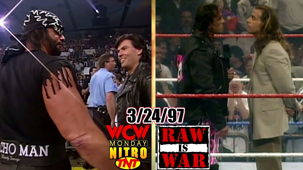 WCW Nitro vs. WWF RAW - March 24, 1997 Full Breakdown - Day After WrestleMania 13 - Savage/nWo v DDP