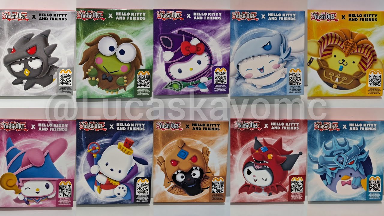 Yugioh e Hello Kitty no Mclanche Feliz Agosto de 2024