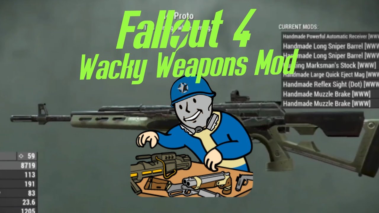 Fallout 4 | Cool Weapons from the Wacky Weapons Mod