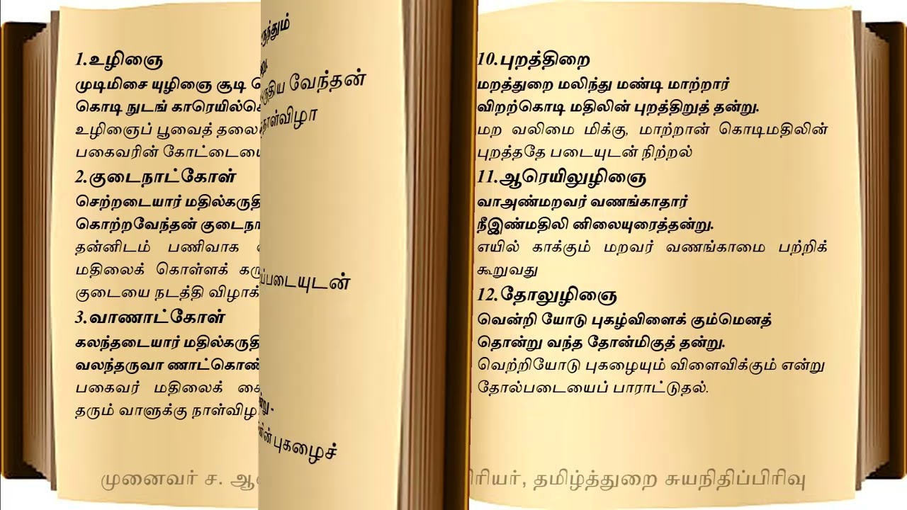 புறப்பொருள் வெண்பாமாலை உழிஞைப்படலம் துறைகளும் விளக்கமும் தமிழருவி குறவஞ்சி