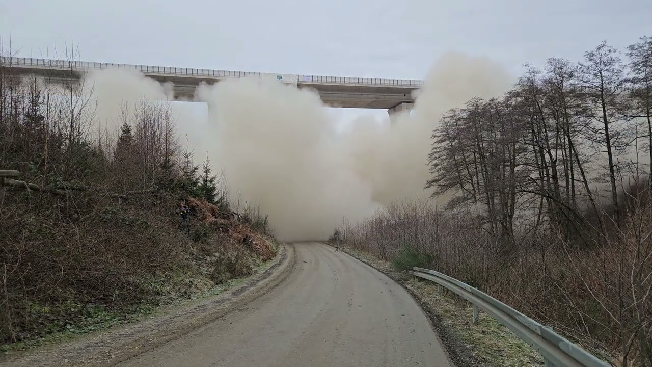 150-Foot-Tall Autobahn Bridge Demolished in Germany