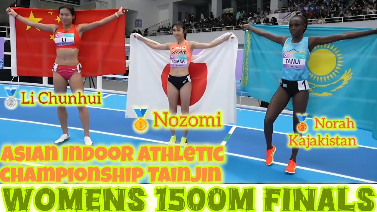 Women's 1500m FINAL Asian Indoor Athletics Championships 2026 Nazomi tanaka wins gold