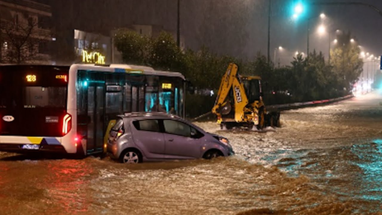 Reshjet e 6 muajve ranë në 1 natë,si u përmbyt Athina