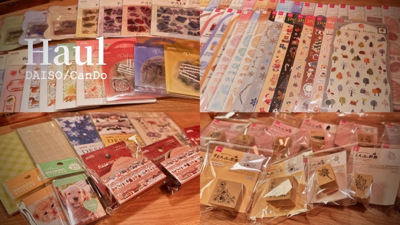 【購入品/Haul】100円ショップで冬素材など78点大量購入 🛒𓈒𓂂𓏸⌇collage【DAISO】【CanDo】