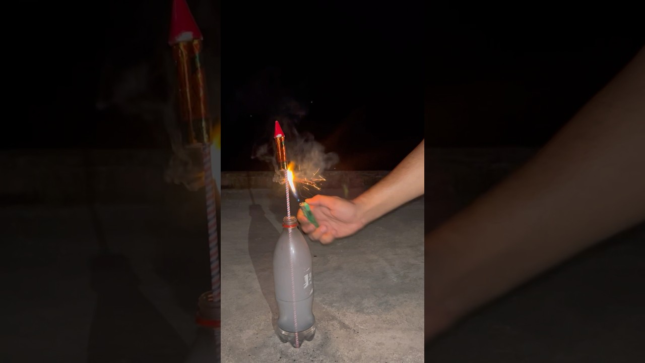 Testing Diwali Rocket 🚀 #rocket #sky #diwali #crackers #new #shots #shorts #shortsfeed