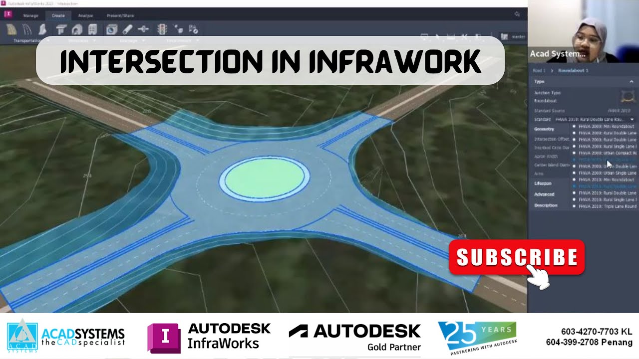 Intersection in Infraworks