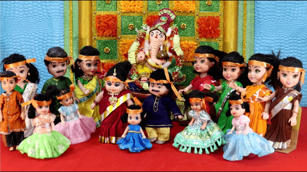Miniature Ganesh Nimajjanam 2020 l Vegetable pulao I Annadanam I Laddu auction I Teen maar dance