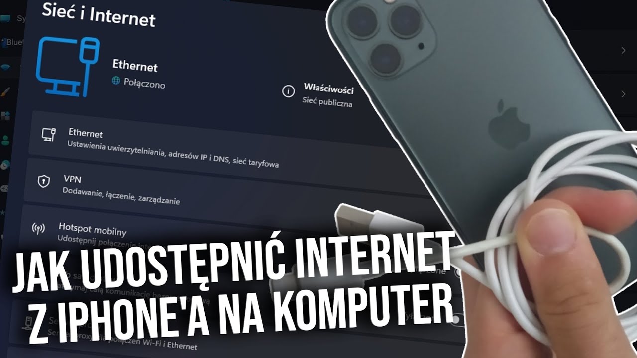 Jak udostępnić internet z IPhone'a na komputer - kabel USB - Udostępniaj Internet z iPhone' na PC