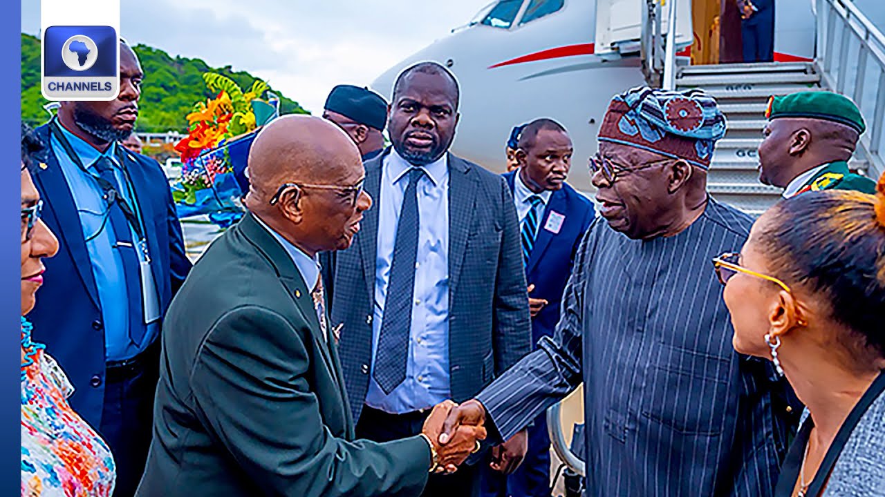 Tinubu Arrives In Saint Lucia