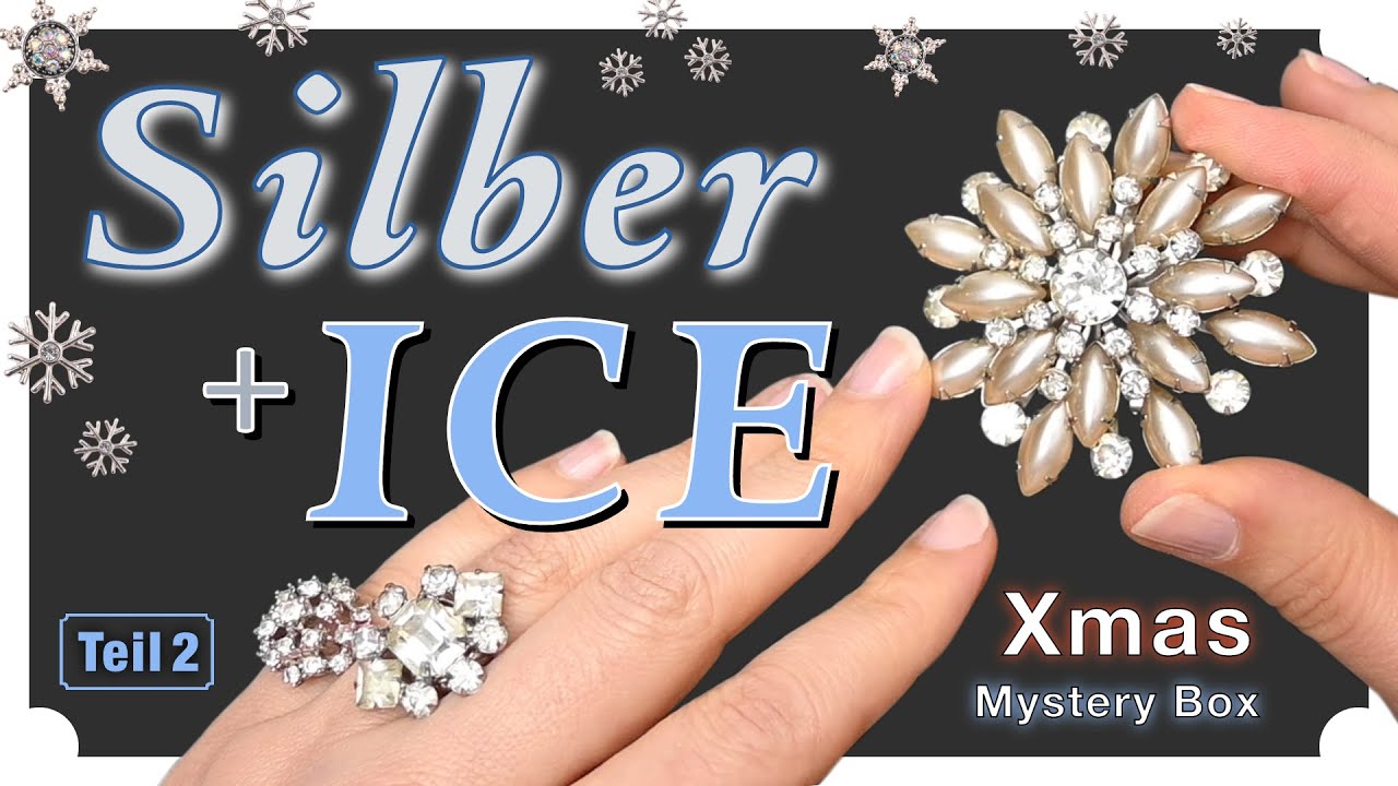 Silber und Ice Kristall Strass Schmuck von Eisenberg in Weihnachtsschmuck Mystery Box gefunden