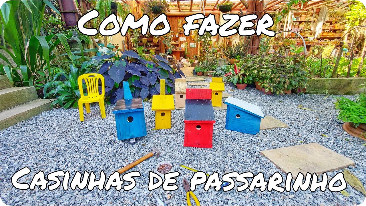 Como fazer casinha de passarinho. Muito fácil e linda!