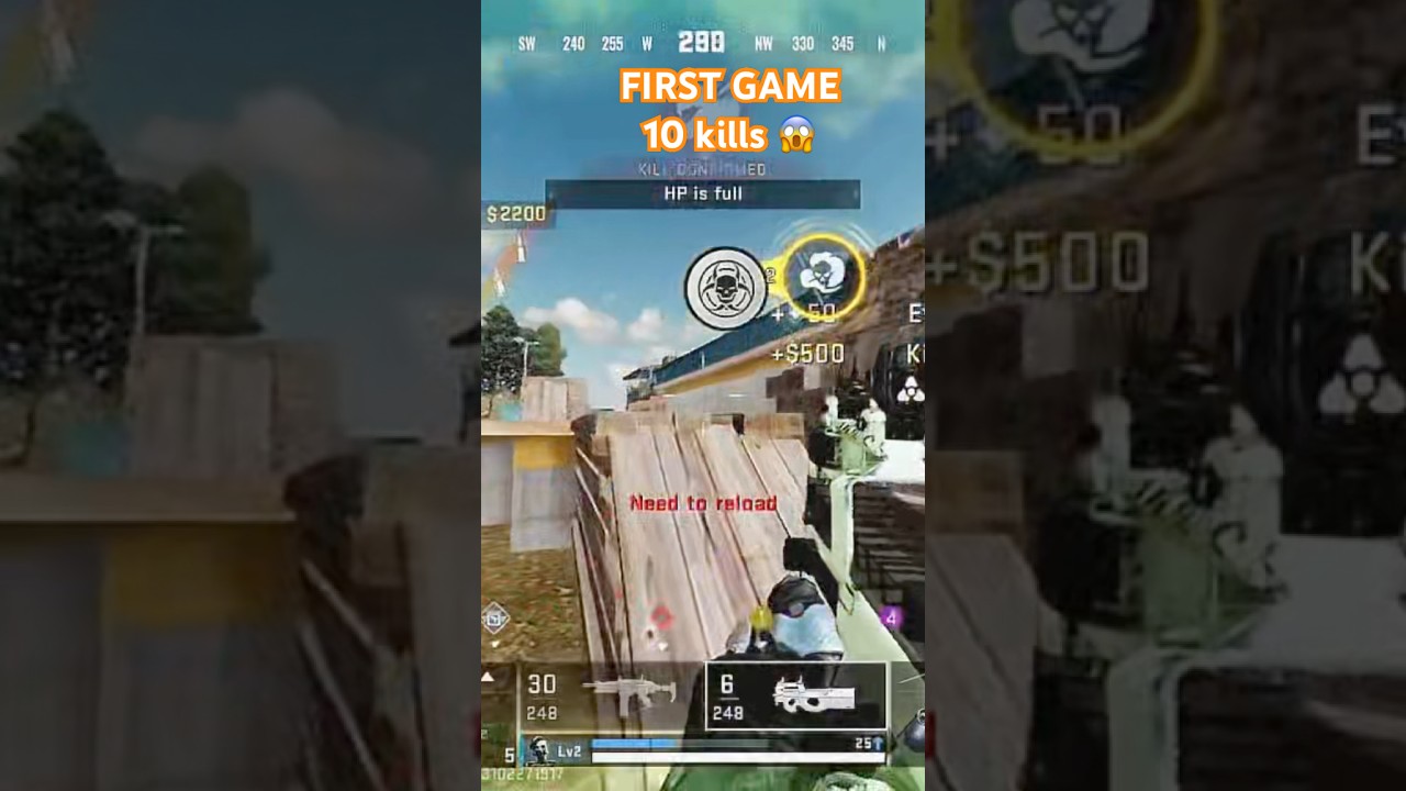 FIRST GAME… 10 KILLS?! 😱🔥 #gaming #codm #codmobile #bloodstrike