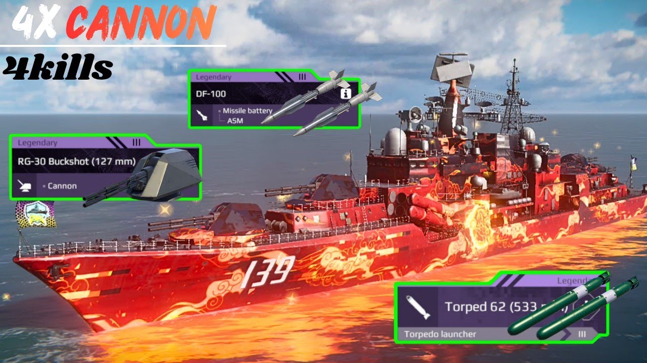 CN TYPE 956EM Ningbo - With 4x-RG-30 Buckshot 🔥- Most Burtal Destroyer ☠️- modern warships 