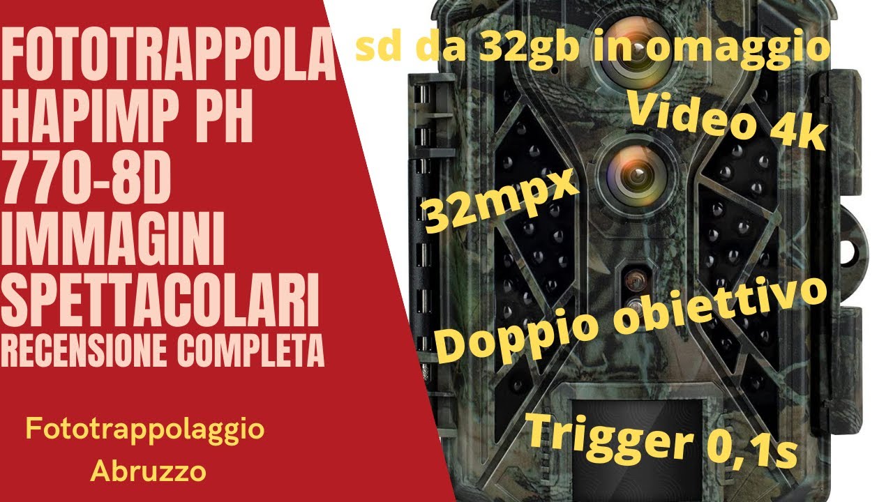Fototrappola  HAPIMP PH770-8D immagini spettacolari