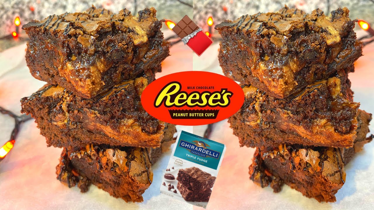 BOXED BROWNIE HACK THAT WILL CHANGE YOUR LIFE | REESE CUP FUDGE BROWNIES 🍫🥜