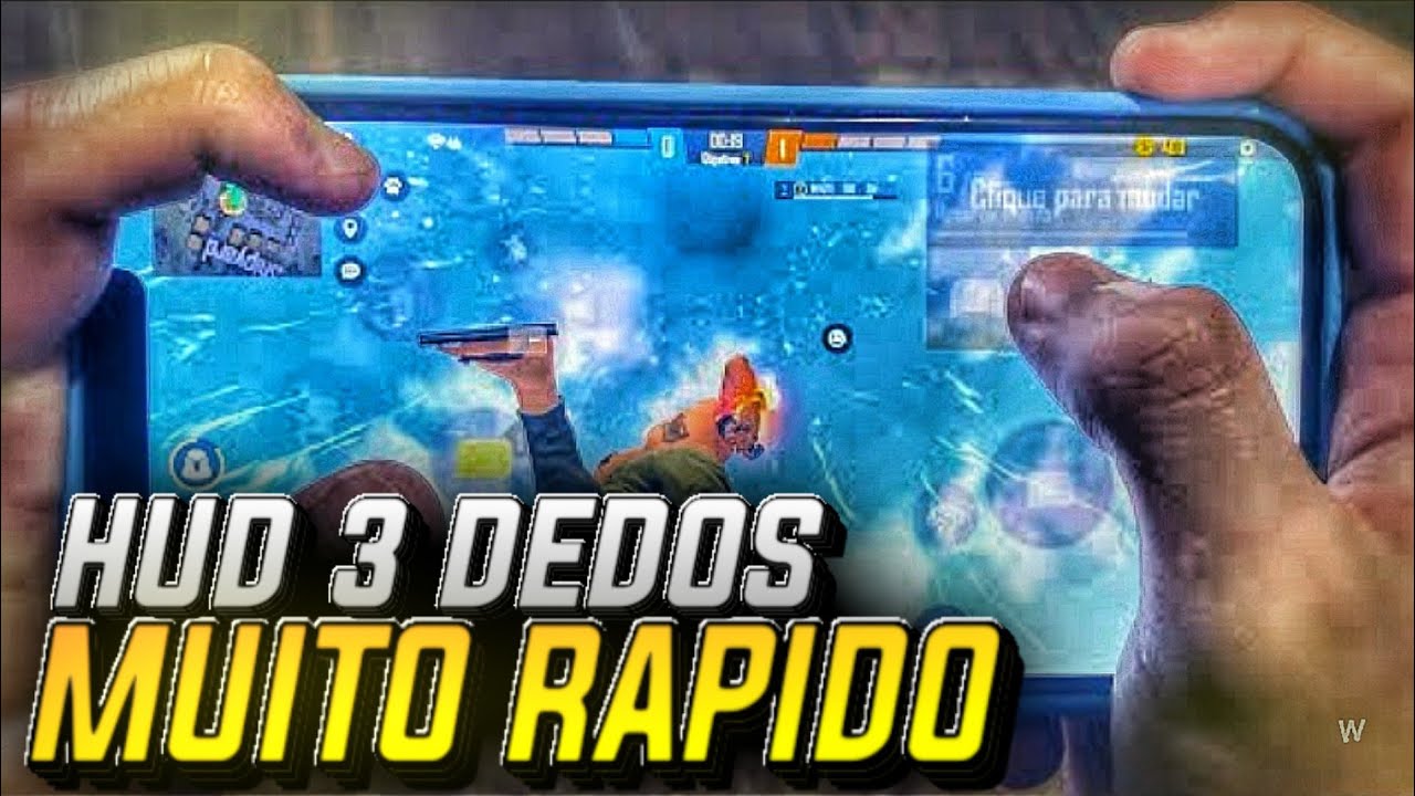 MELHOR HUD 3 DEDOS + DICAS PARA DOMINAR 🔥🎯 MOVIMENTAÇÃO e GELO AGACHADO RÁPIDO FREE FIRE
