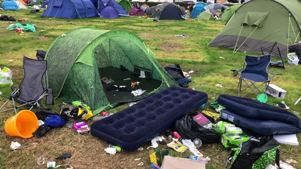 Disgusting waste at Glastonbury