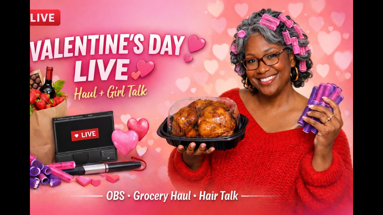 Valentine’s Day LIVE 💕 |  Grocery Haul, Hair Talk & OBS Overlays