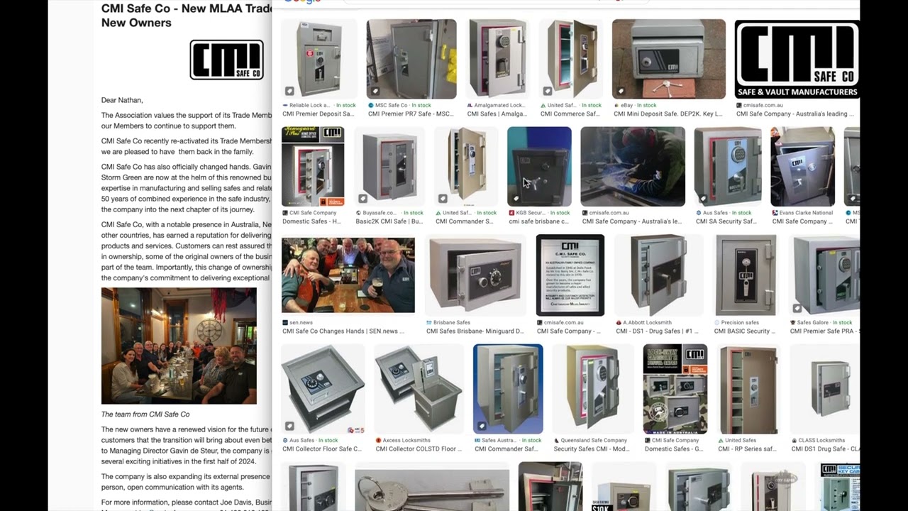 CMI Safe Co. New Owners 2024 